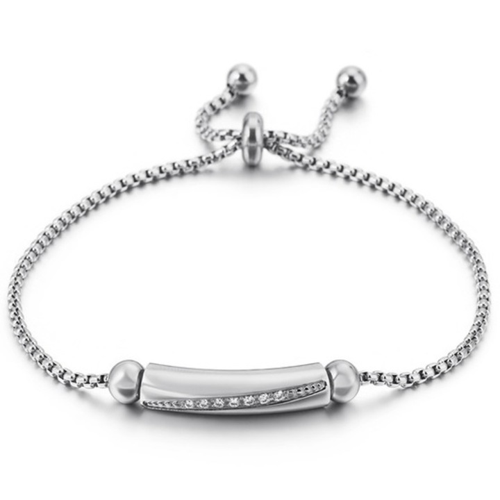 Izmael karkötő, rozsdamentes acél, ezüst