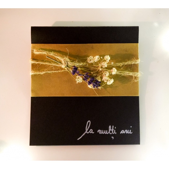 Felicitare Black "La Multi Ani"! Lavanda