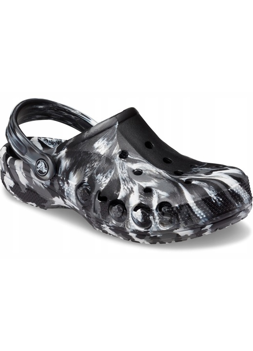 Saboti Femei, Crocs, Baya Marbled Clog, Croslite, Negru
