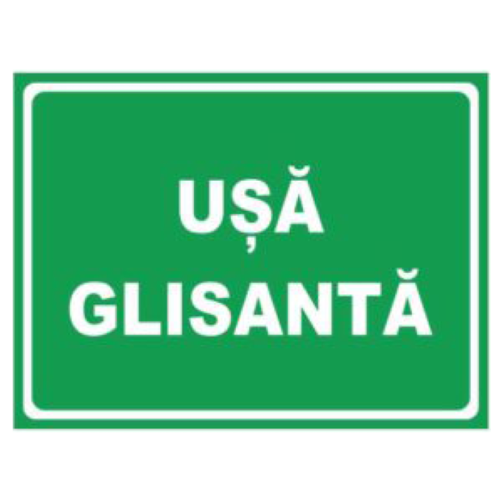 Sticker decorativ, Indicator - Usa glisanta, 29.7x42 cm A3