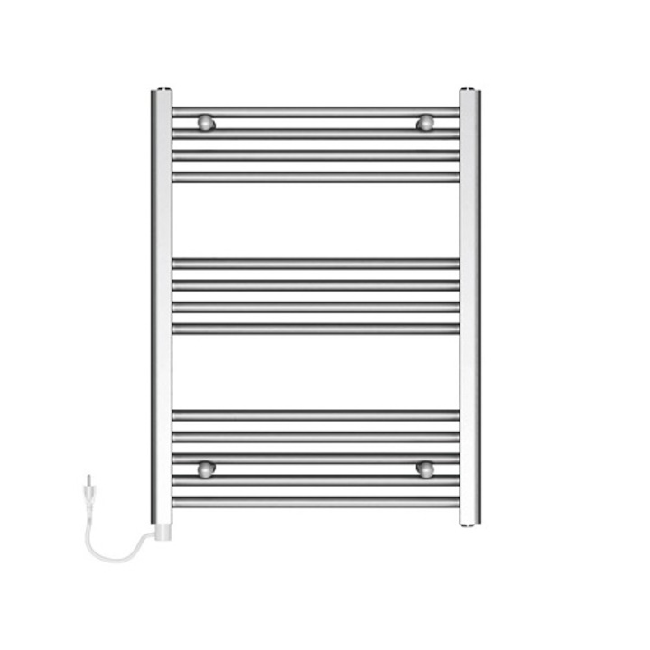 Elektromos fürdőszobai radiátor, HAEGER TW-30C.004A, 300W, 13 bár, 600 x 800 mm, törölközőtartó, ezüst króm
