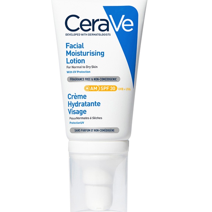 Крем за лице CeraVe AM, Хидратиращ, Със серамиди, SPF 30, Нормална суха кожа, 52 мл