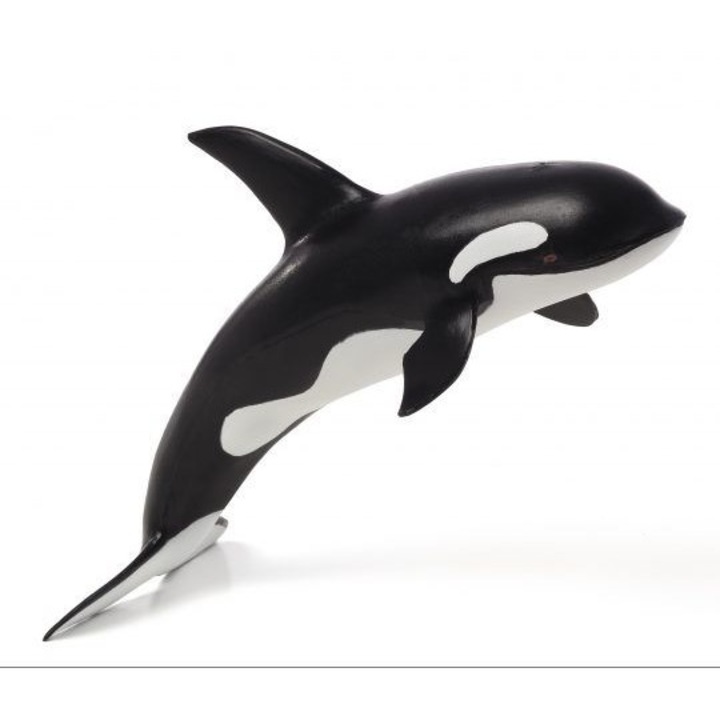 Figurina Animal Planet, Mojo, Orca, Plastic, Alb/Negru