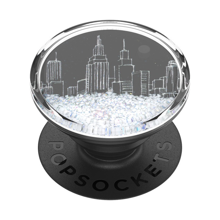 Suport de telefon, T59, Hard Plastic, Tidepool Snowglobe Cityscape