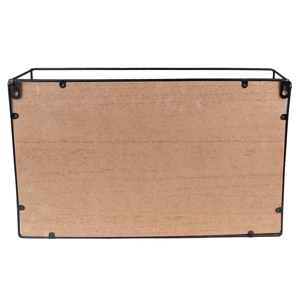 Raft perete fier negru mdf maro 46x10x28 cm - eMAG.ro