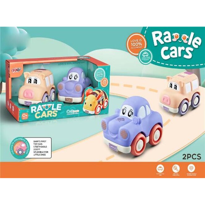 Set Masinute Din Plastic Rattle Cars Purcelus Si Masina Mov Emag Ro