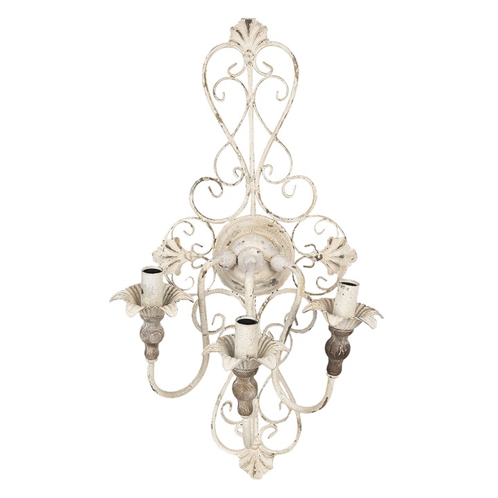 Аплик от бяло желязо антично дърво 40x29x70