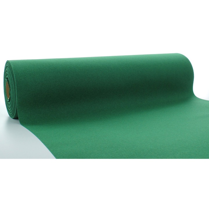 Traversa masa Mank HORECA, Linclass® Airlaid, Dark Green Verde inchis, 40 cm x 120 cm, Ideale pentru Nunta, Petreceri, Botezuri, Paste Rola 20