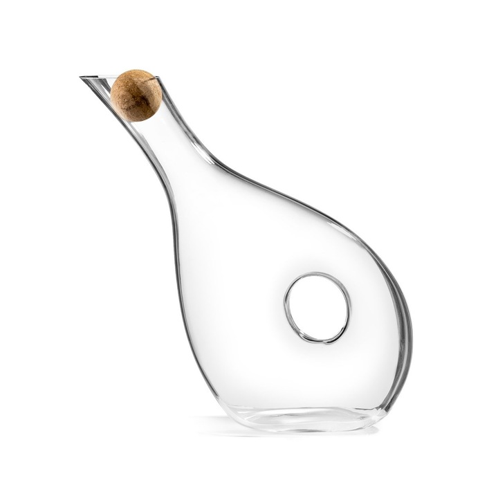 Decantor din cristal de bauturi Twisted, Capacitate 1.2L, 28cm x 13,5cm x 9,5cm
