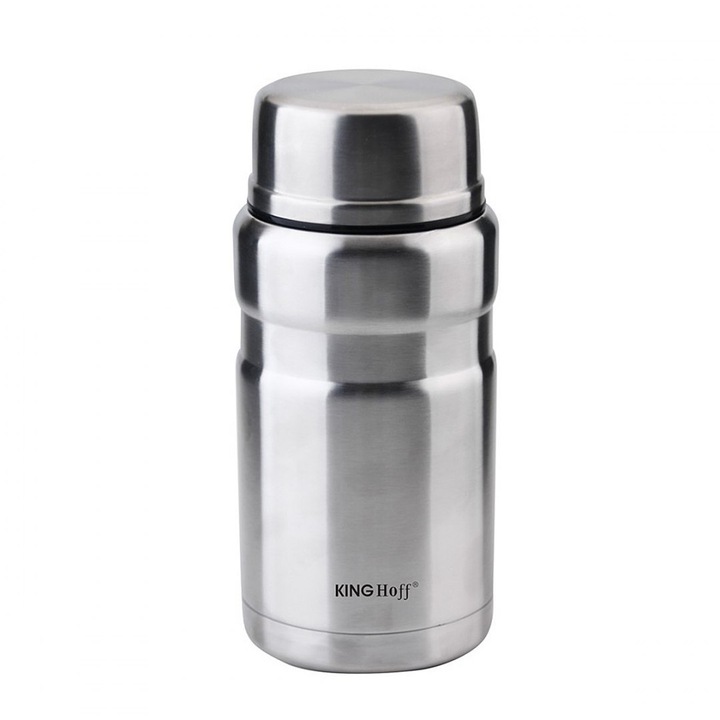 Termos Kinghoff, Otel, Rezistent, 0.75 l, Argintiu