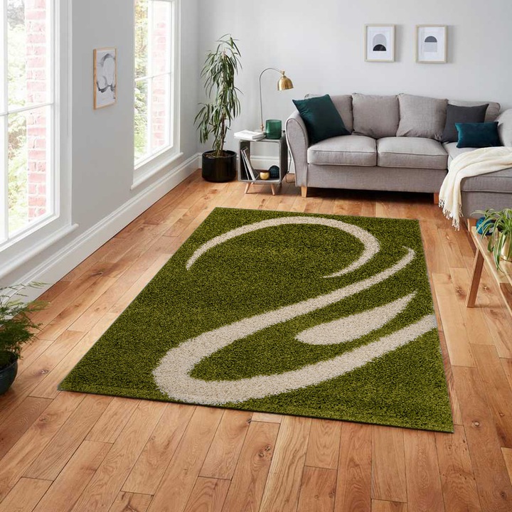 Bozontos szőnyeg Luna Verde, 125x200 cm, 2700 g/m2, 100% polipropilén