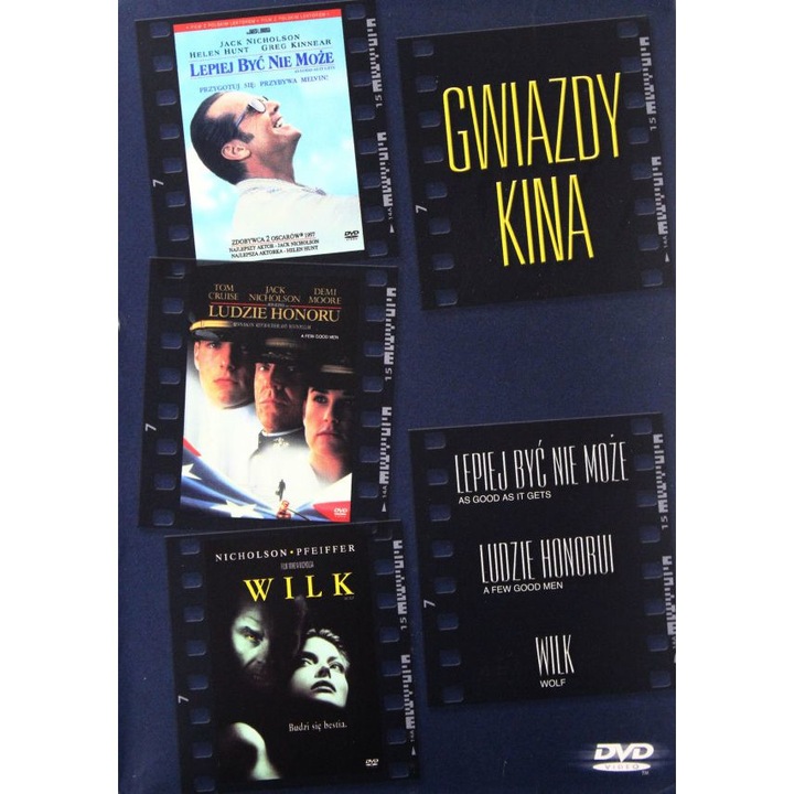 Gwiazdy kina: Jack Nicholson - Lepiej być nie może / Wilk / Ludzie honoru [BOX] [3DVD]
