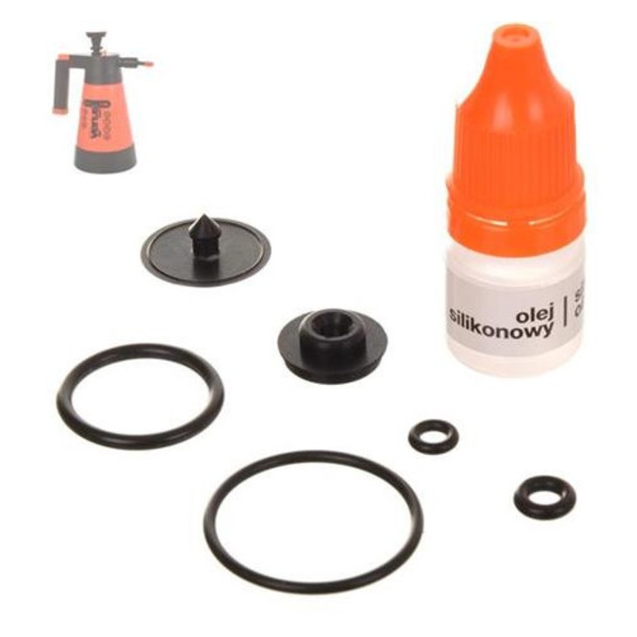 Set garnituri etansare pulverizator Venus, Kwazar, Cauciuc, Negru/Rosu