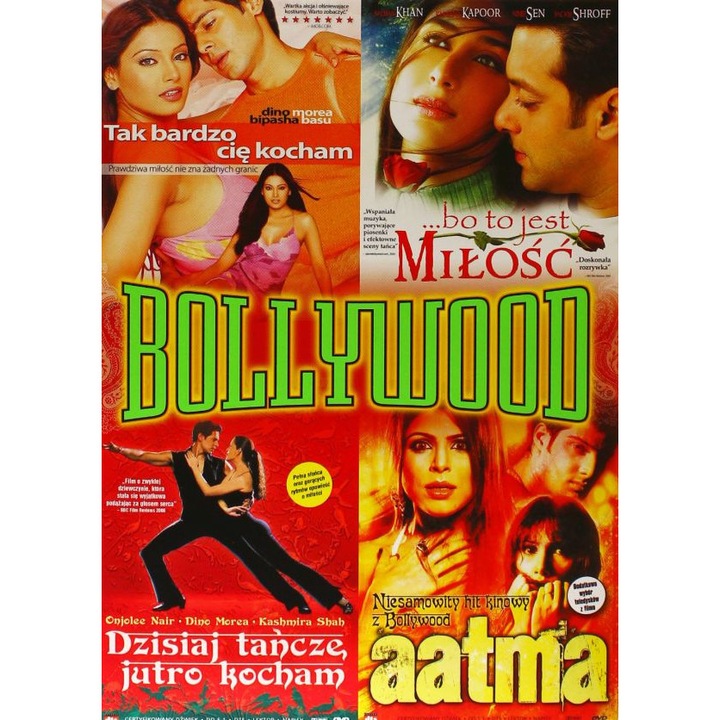 Kolekcja Bollywood: Tak bardzo cię kocham / Bo to jest miłość / Dzisiaj tańczę, jutro kocham / Aatma [BOX] [4DVD]