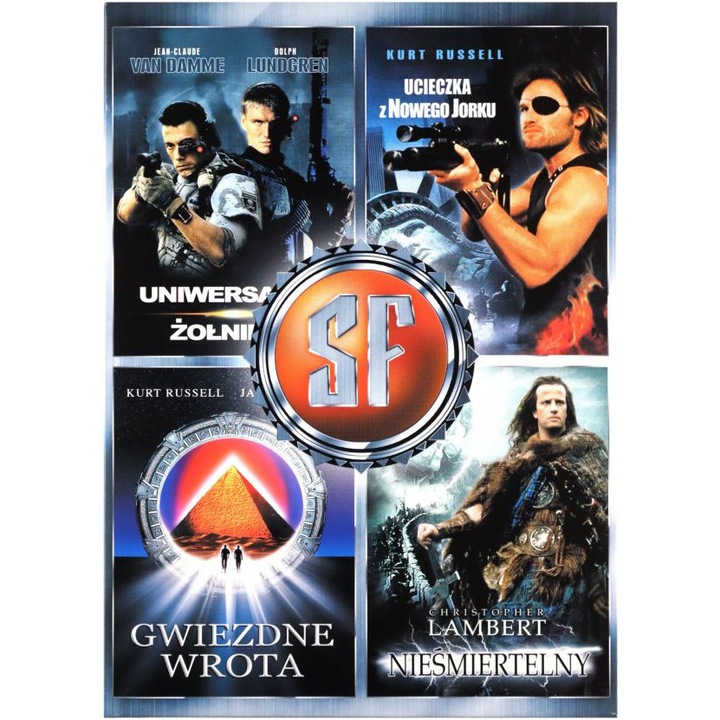 Science Fiction/Fantasy BOX: Nieśmiertelny / Gwiezdne wrota / Uniwersalny żołnierz / Ucieczka z Nowego Jorku [BOX] [4DVD]