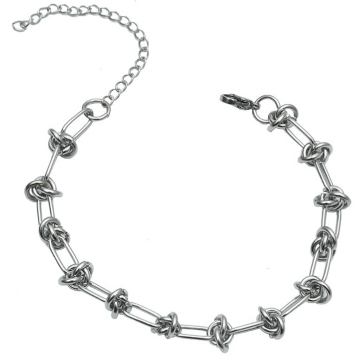 Férfi karkötő, Izmael, Rozsdamentes acél, Ezüst