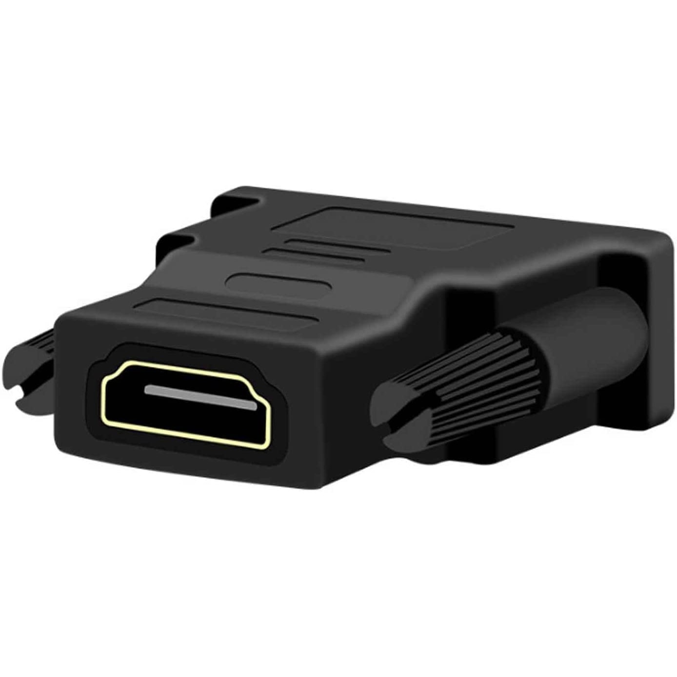 Adaptor, HDMI DVI, Bidirectional, Plavat cu aur, Negru eMAG.ro