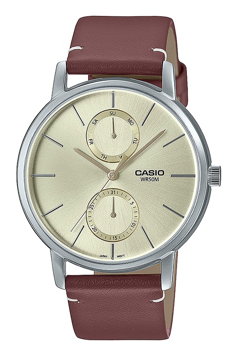Casio, Мултифункционален кварцов часовник, Сребрист, Канела