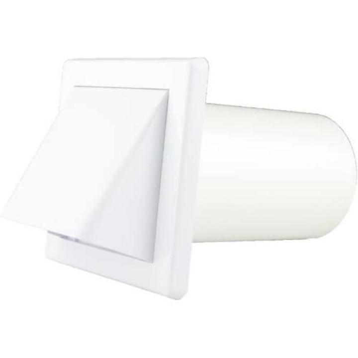 Grilaj ventilatie Haco, 175x175mm, Plastic, Alb