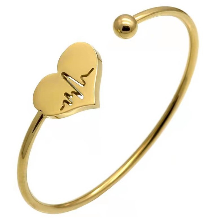 Női karkötő, IZMAEL, Rozsdamentes acél, Arany