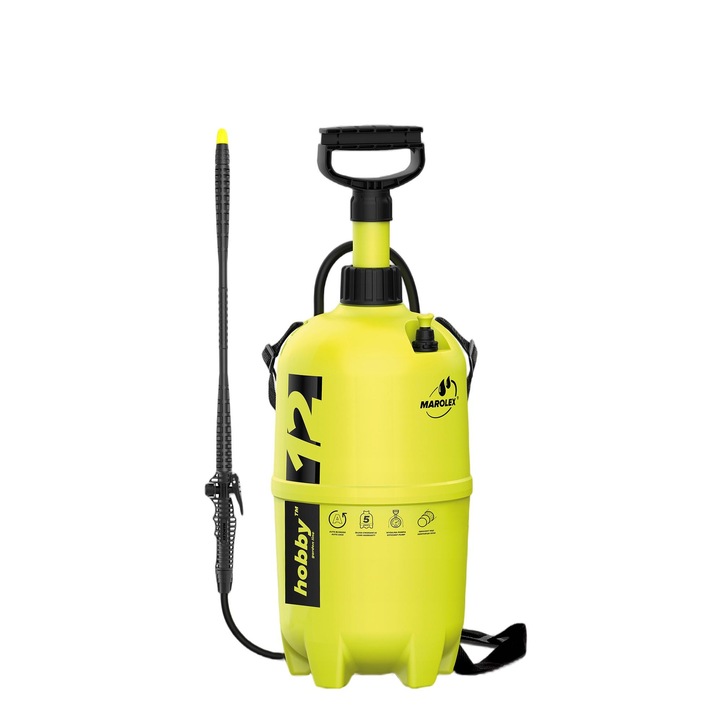 Ръчна пръскачка Hobby, Marolex, PVC, 11 л, Жълта/Черна