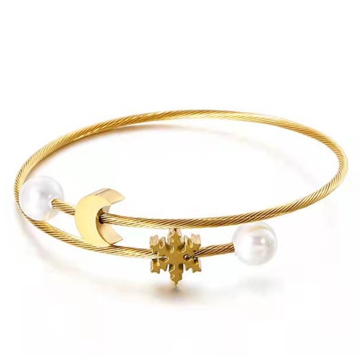 Női Sky karkötő, IZMAEL, Rozsdamentes acél, Arany