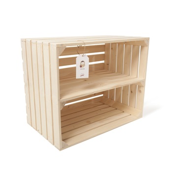 Ladita Lemn Molid Natur cu Separator  Ladita Lemn Molid Natur cu Separator