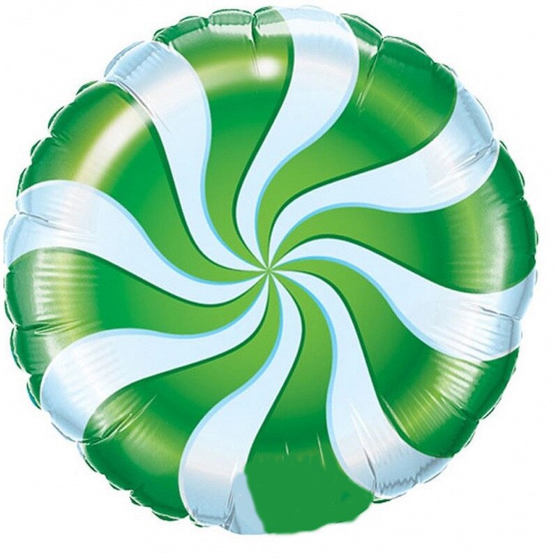 Balon Folie 45 cm Acadea Verde cu Alb, Qualatex 64333