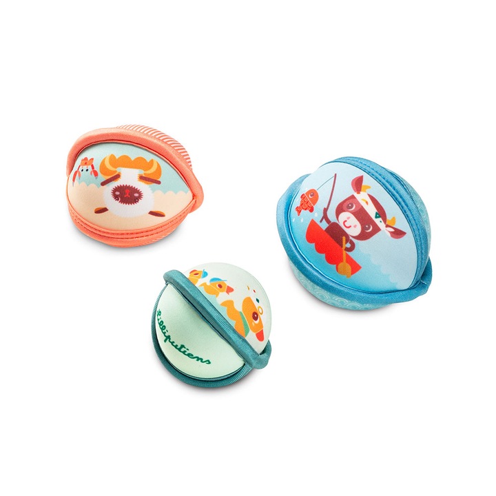 Fürdőjáték, Lilliputiens, 3 db-os golyós készlet haszonállatokkal