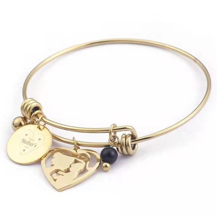 Női karkötő, IZMAEL, Rozsdamentes, Arany