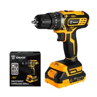 Ciocan rotopercutor, Deko Tools DKCD16ID01-H5, cu acumulator 16V, lumina LED, 1350 rpm, galben/negru