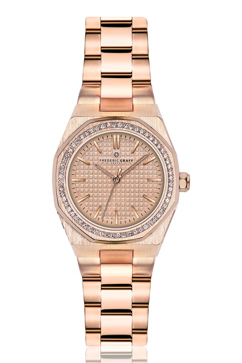 Frederic Graff, Ceas quartz cu cristale, Auriu rose