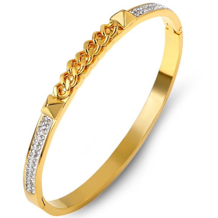 Női Carly karkötő, IZMAEL, Fém/cirkónium kövek, Arany