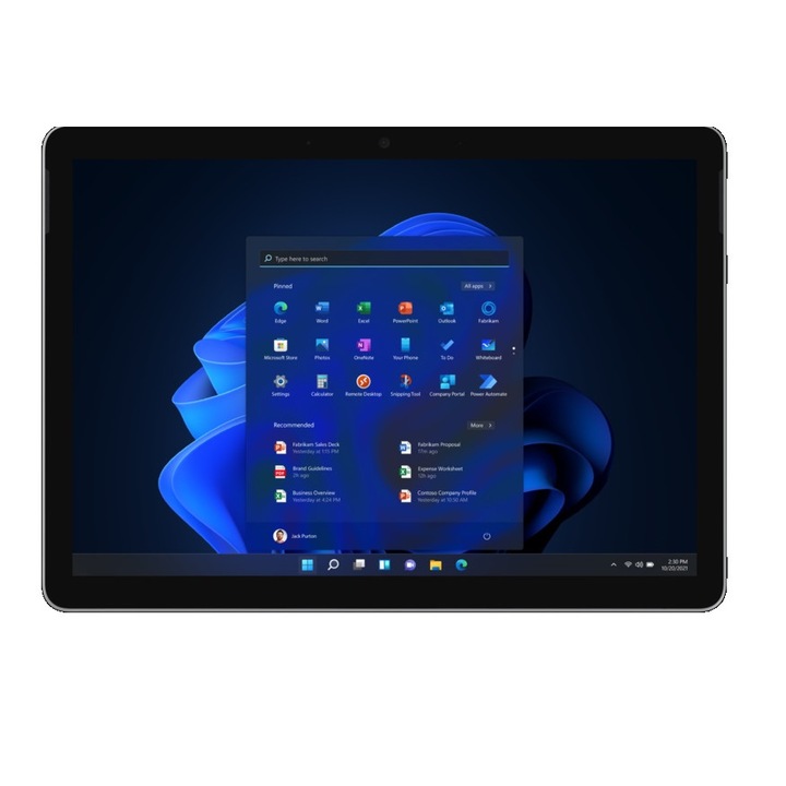 Tableta Microsoft Surface Go 3 10.5 inch,1920x1280, Intel Dual-Core i3-10100Y, 128GB SSD, 8GB RAM, Wi-Fi, Bluetooth, Windows 11 Pro Platinum