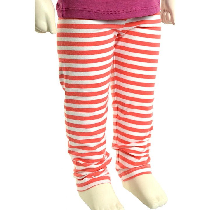 Korallcsikos lany leggings Gatti, Fehér/Korallszín