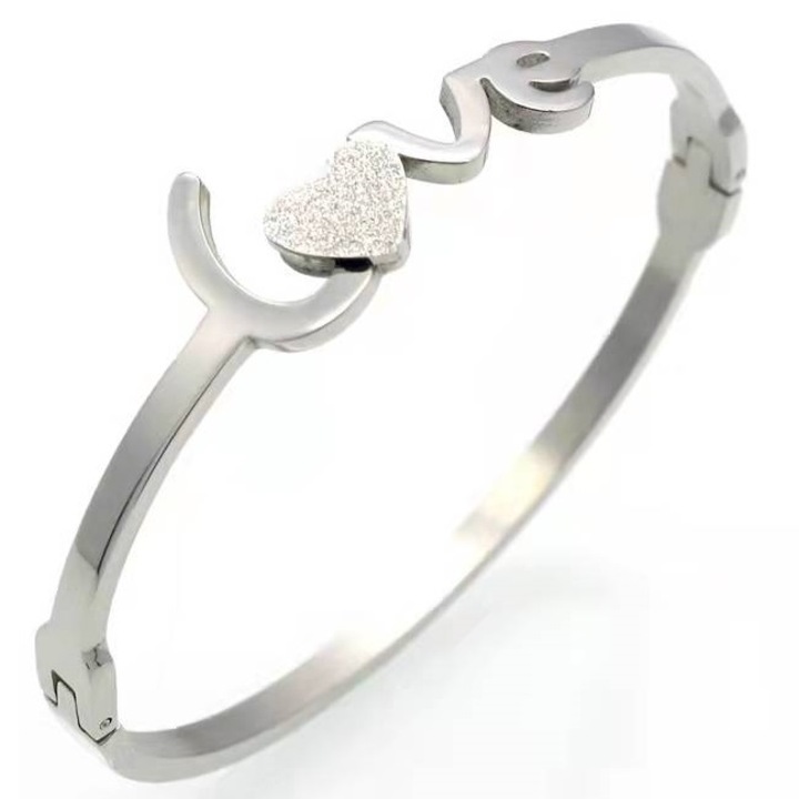 Női karkötő, Izmael, Text Love, Rozsdamentes acél, Ezüst