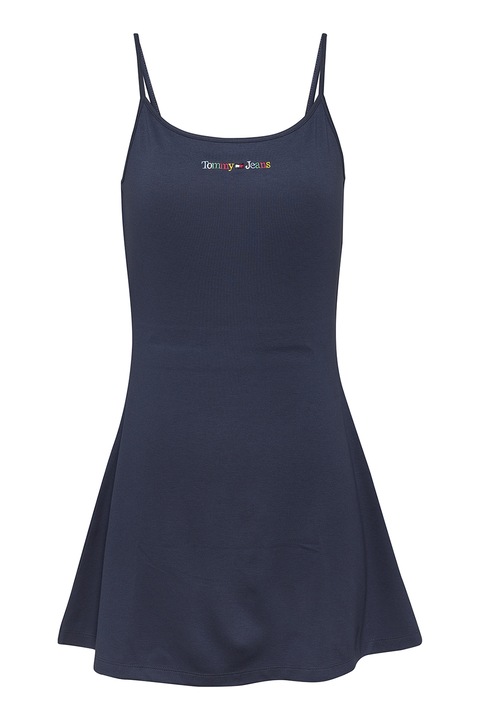 Tommy Jeans, Разкроена рокля с лого, Тъмносин