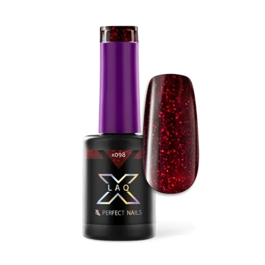 Perfect Nails LacGel LaQ X Gél Lakk 8ml - Burgundy X098 - Flash Red Duo ...