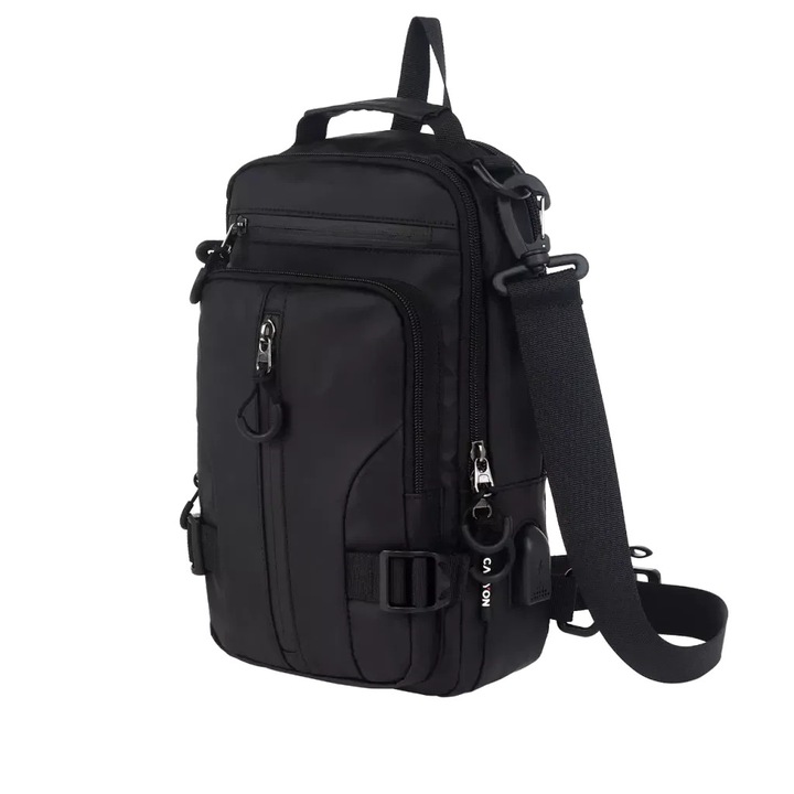 CANYON CB-1, fanny pack 290MM x160MM x90MMBlackExterior materials: 100% PolyesterInner materials:100% Polyester (CNS-CBD1B1)