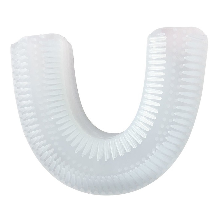 Rezerva pentru periuta de dinti electrica pentru copii, Wellife, Silicon, In forma de U, Alb