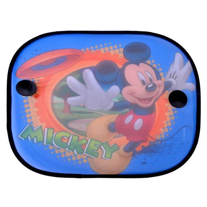 Autó napellenző szett, 2 db, tapadókorongos rögzítés, Mickey egér mintával, 44 x 36 cm, kék