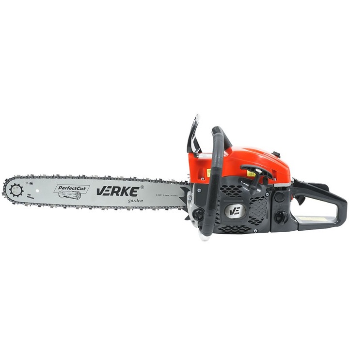 Láncfűrész, Verke V90015, benzin, 3,5 LE, 2 ütem, 50 cm-es fűrészlap