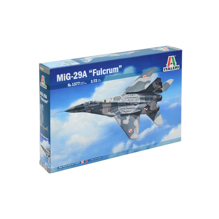 Kit de construit avion MIG-29A Fulcrum, Lungime 23.6 cm, Scara 1:72, 14+