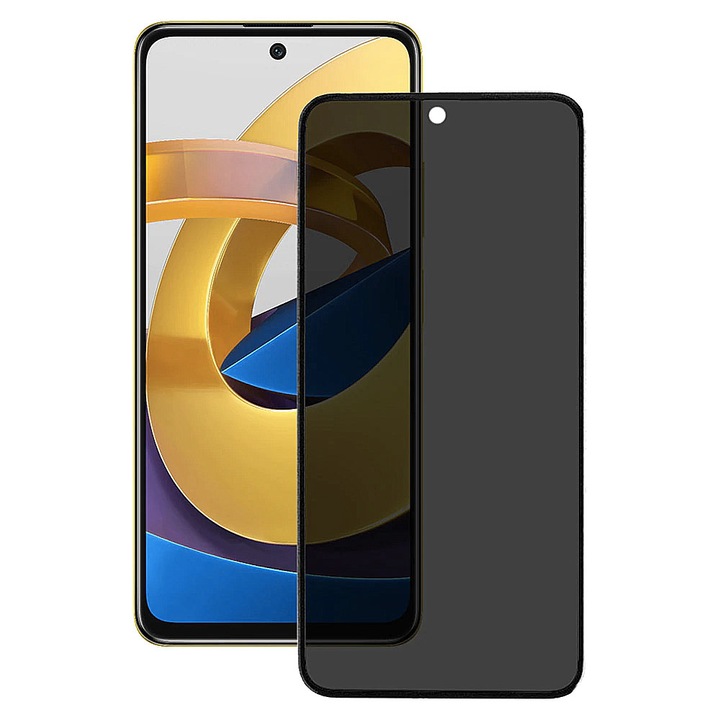 Optim Solution PRIVACY Betekintésgátló kijelzővédő fólia, Xiaomi 12T / 12T Pro készülékhez, biztonsági üveg, 9H ellenállás (szilánkosodásgátló), teljes védelem, teljes felületen ragasztós