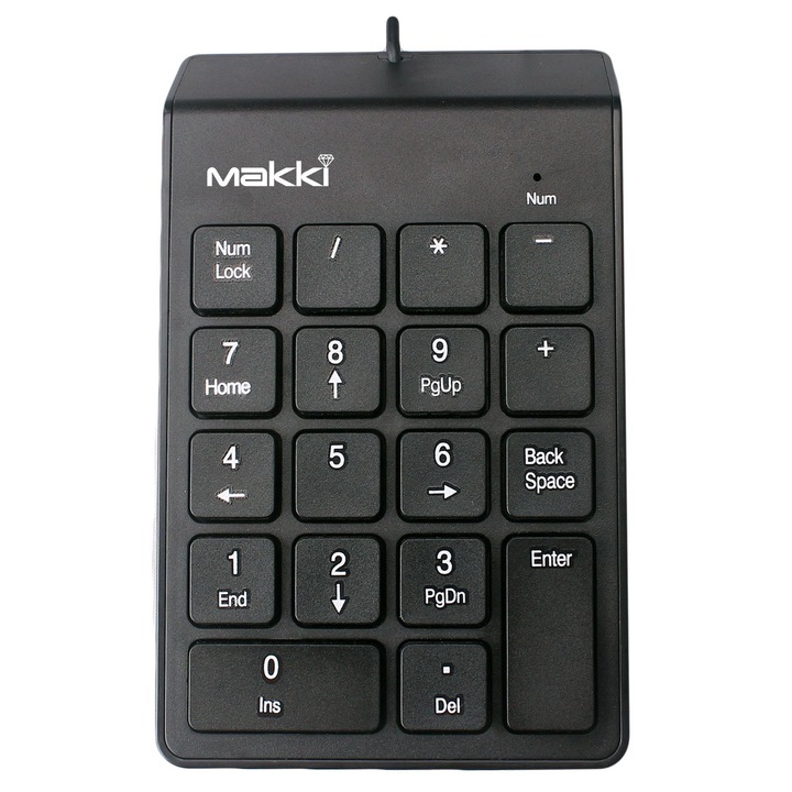 Клавиатура Makki Keypad, Черен, USB