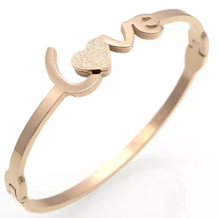 Izmael karkötő, Love modell, Rozsdamentes acél, Rózsarany