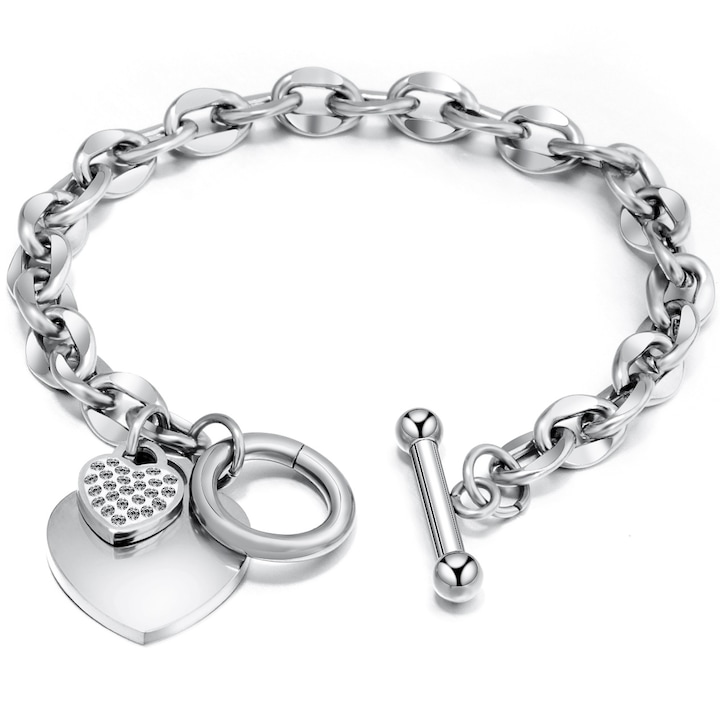 Karkötő, Izmael, Szívmodell, Fém/cink ötvözet, Ezüst