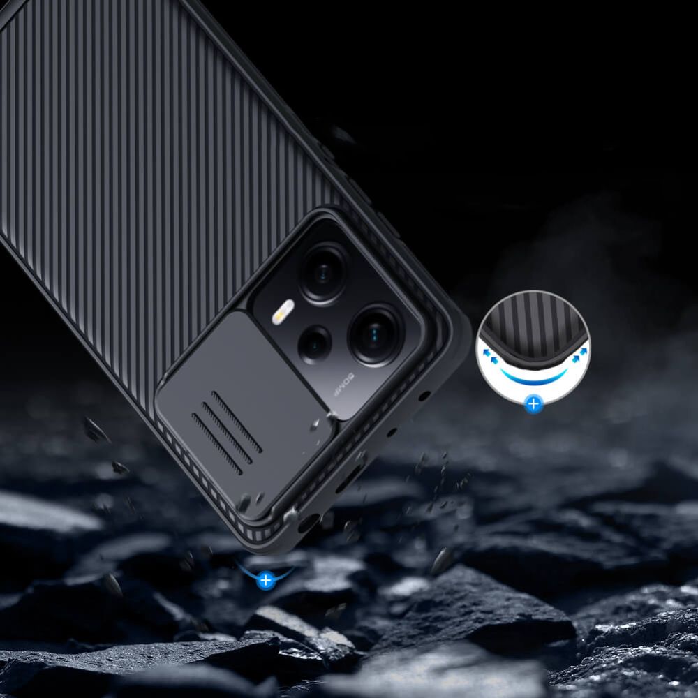 Carcasa Nillkin Cam Shield compatibila cu Xiaomi Redmi Note 12 / Poco X5 5G Black