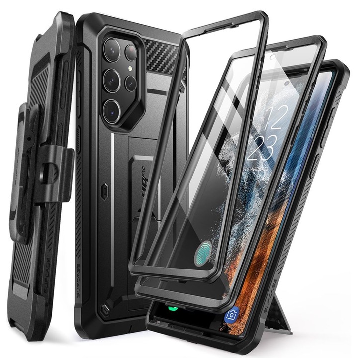 Калъф Supcase Unicorn Beetle Pro, 2-Set за Samsung Galaxy S23 Ultra, Black