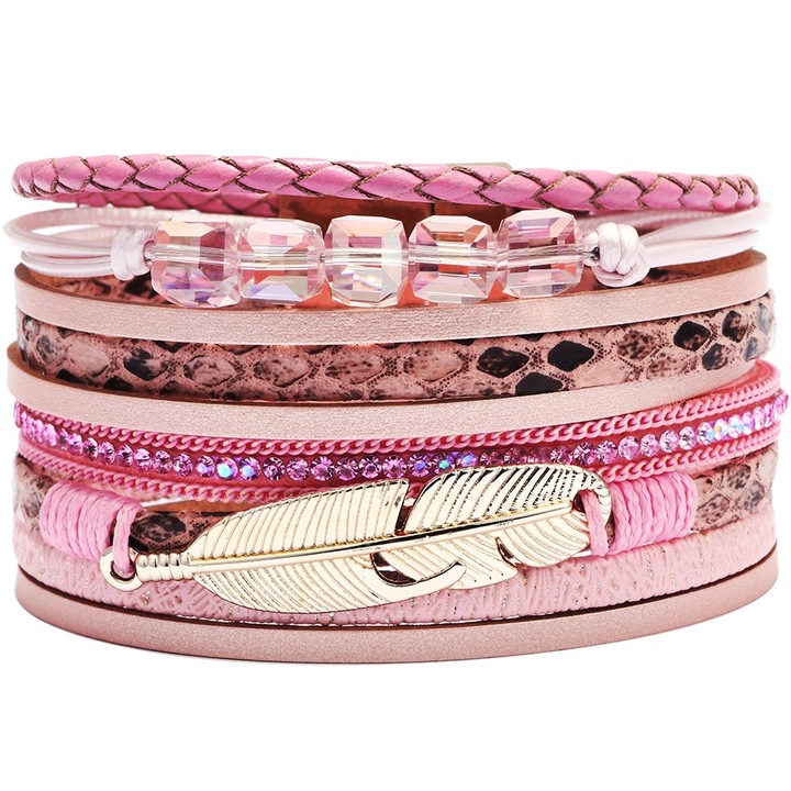 Karkötő, Izmael, Szintetikus bőr, Rózsaszín